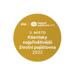 3. MÍSTO klientsky nejpřívětivější životní pojišťovna 2022 - KB Pojišťovna