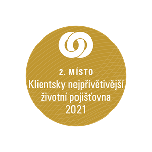 2. MÍSTO Klientsky nejpřívětivější životní pojišťovna 2021