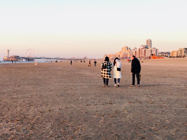 Pláž Scheveningen v Nizozemsku