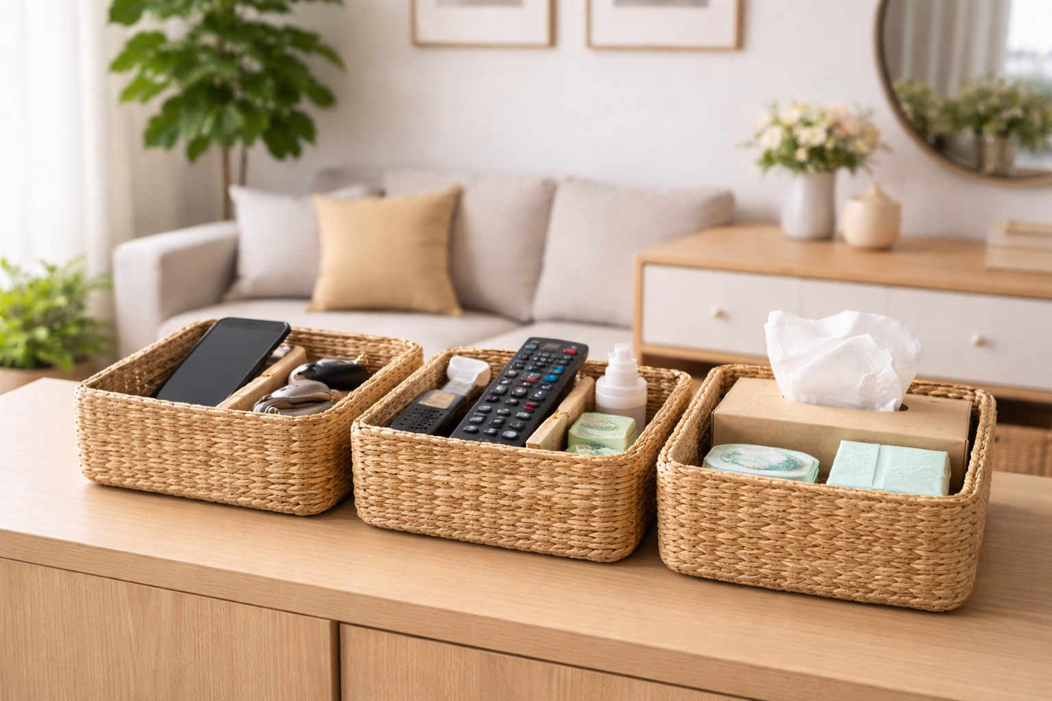 košíky na organizaci věcí