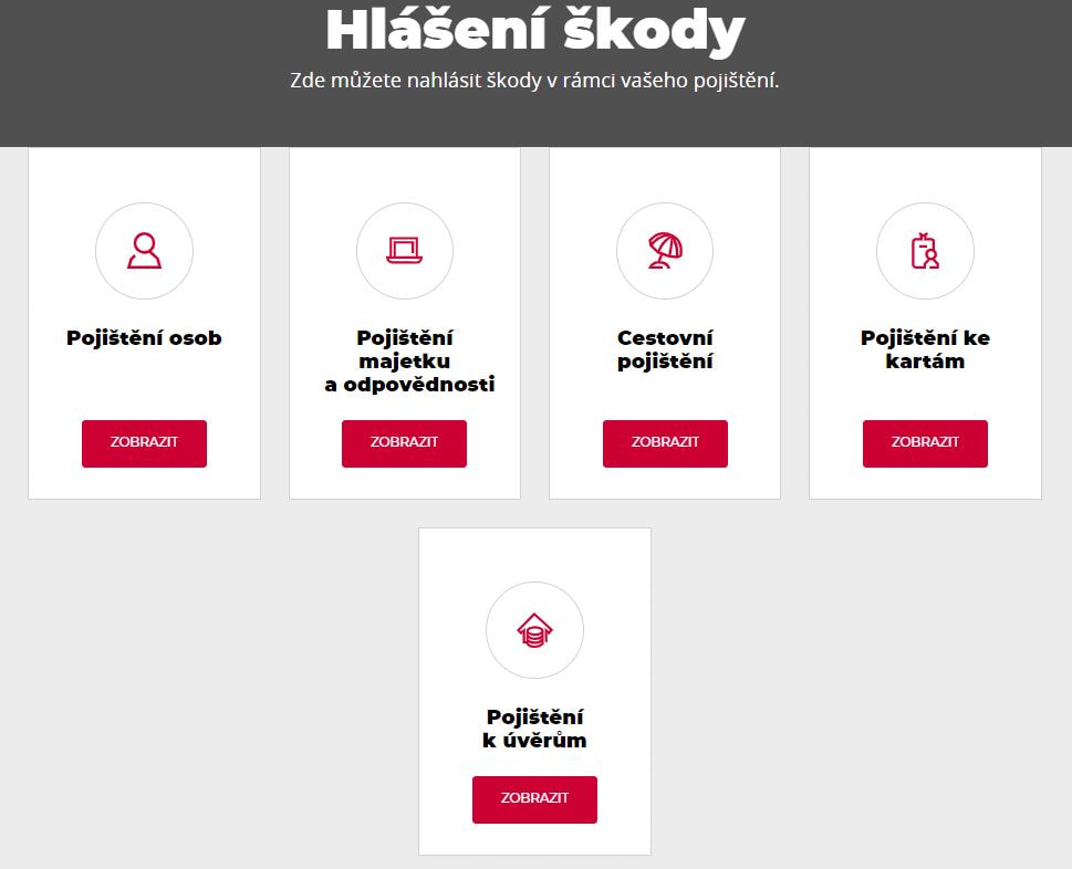 On-line hlášení pojistných událostí